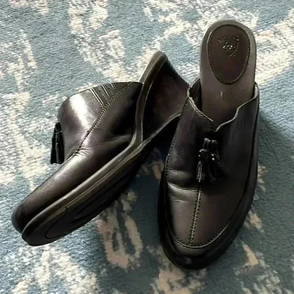 Ariat leather tassel wedge mules 8.5 - Picture 1 of 10